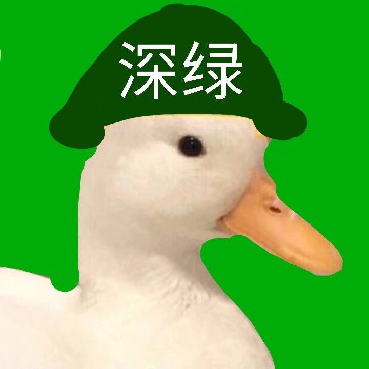 深绿色,鸭子,帽子,绿色